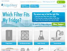 Tablet Screenshot of fridgefilters.com